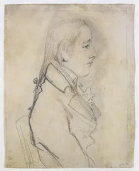 Portræt af William Pitt (kridt på papir)